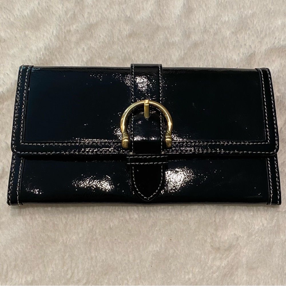 Talbots Black Patent Leather Wallet